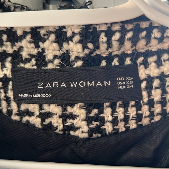 ZARA checkered black and white blazer size: XS - Picture 4 of 4